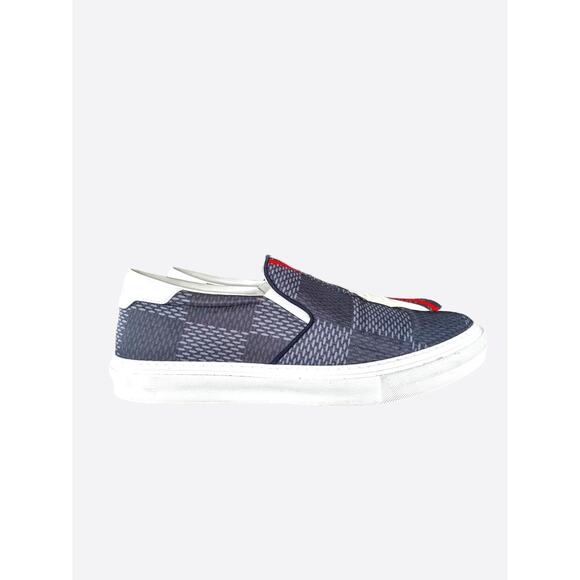 Louis Vuitton Navy Damier America's Cup Slip On Sneakers - Picture 1 of 8